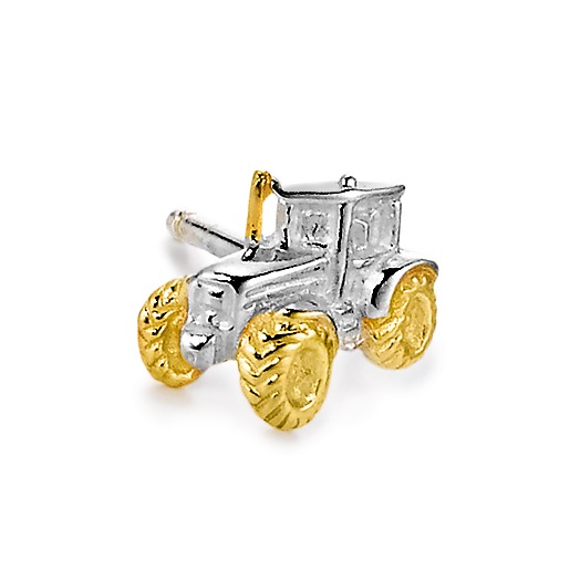 Clous d'oreille à l'unité Argent Bicolore Tracteur-118377