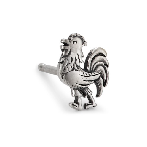 Clous d'oreille à l'unité Argent Coq-118424