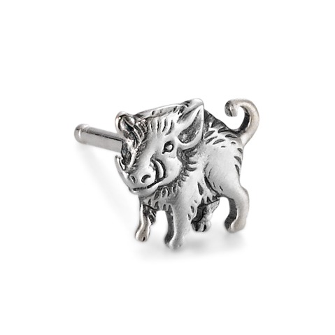 Clous d'oreille à l'unité Argent Sanglier-118429
