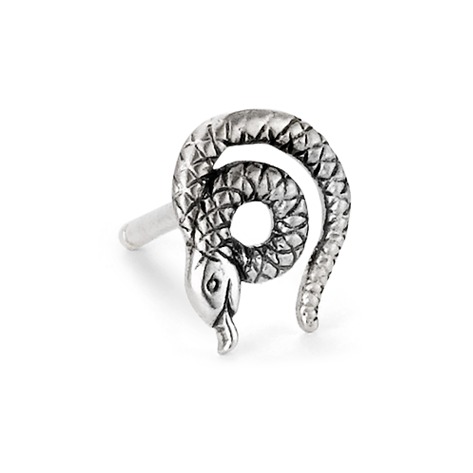 Clous d'oreille à l'unité Argent Patinée Serpent-118433
