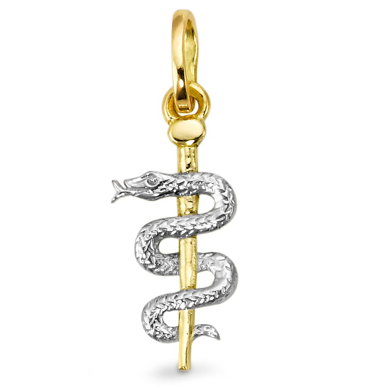 Pendentif Or jaune 9K Bâton d'Asclépios-173244