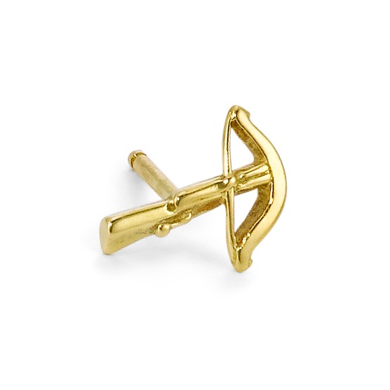 Clous d'oreille à l'unité Or jaune 18K Arbalète-188111