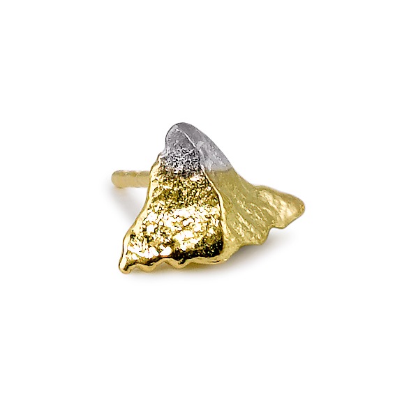 Clous d'oreille à l'unité Or jaune 18K Cervin-188113