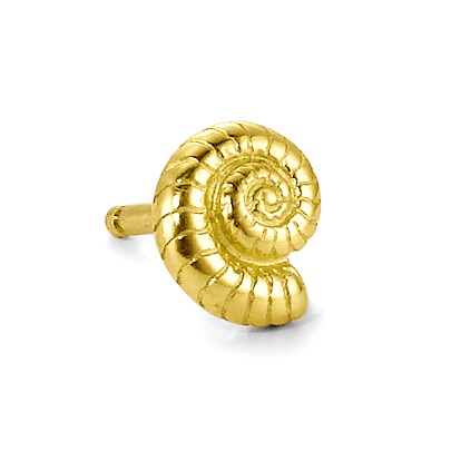 Clous d'oreille à l'unité Or jaune 18K Ammonite-188118