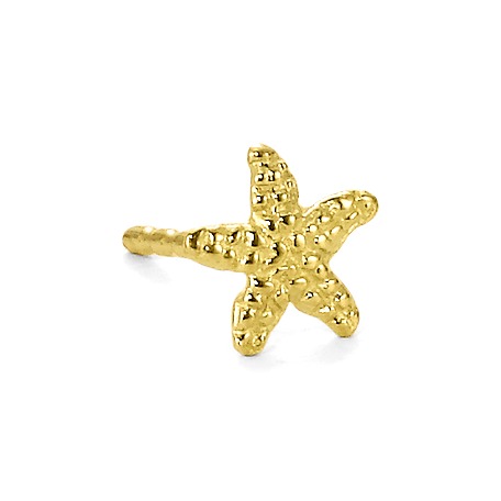 Clous d'oreille à l'unité Or jaune 18K Étoile de mer-188288