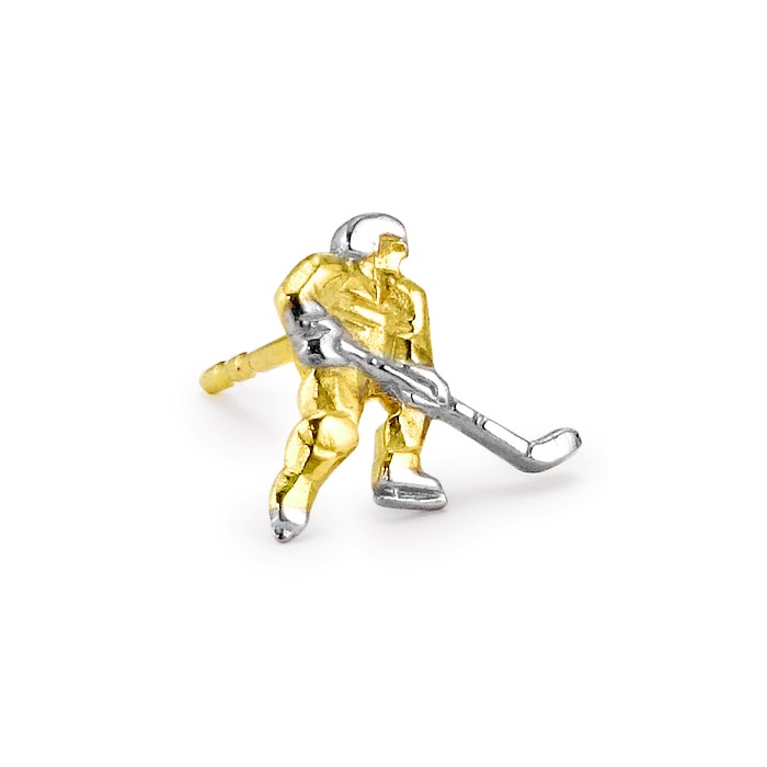 Clous d'oreille à l'unité Or jaune 18K Hockey sur Glace-188328