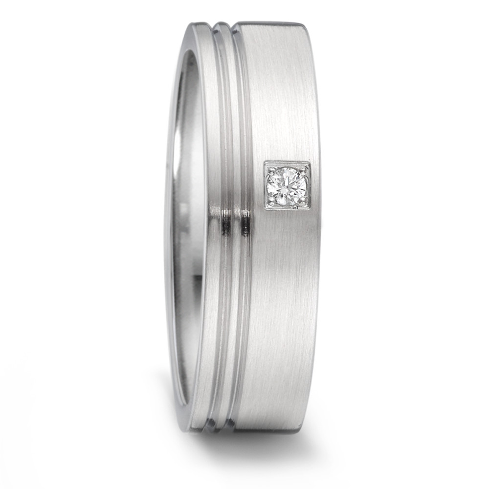 Bague Acier inoxydable Diamant 0.04 ct, tw-si-306582