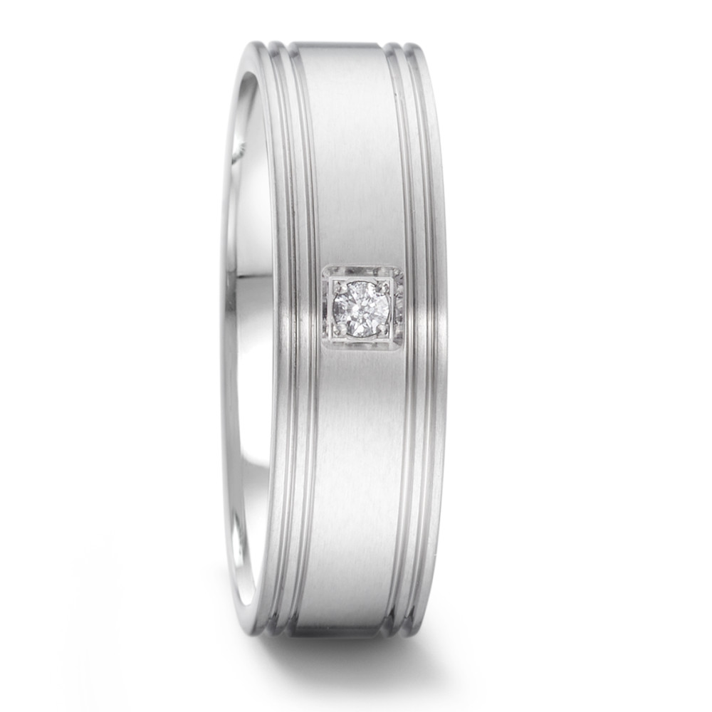 Bague Acier inoxydable Diamant 0.04 ct, tw-si-306678