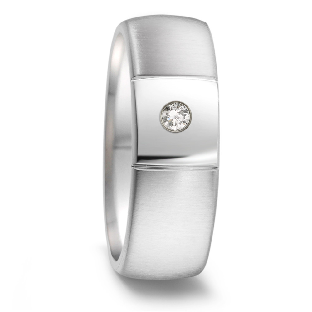 Bague Acier inoxydable Diamant 0.06 ct, tw-si-306715