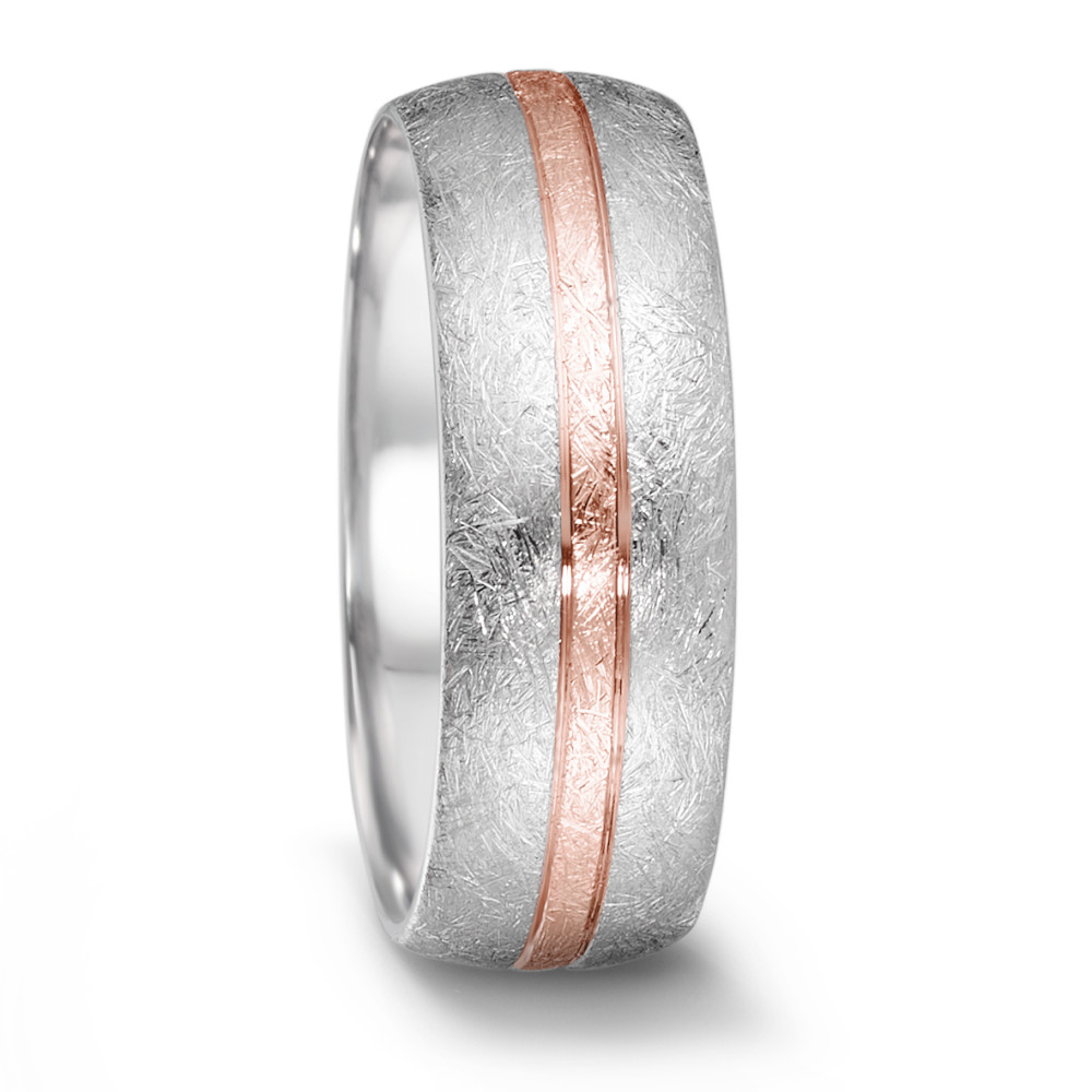Bague Acier inoxydable, Or rose 18K-307545