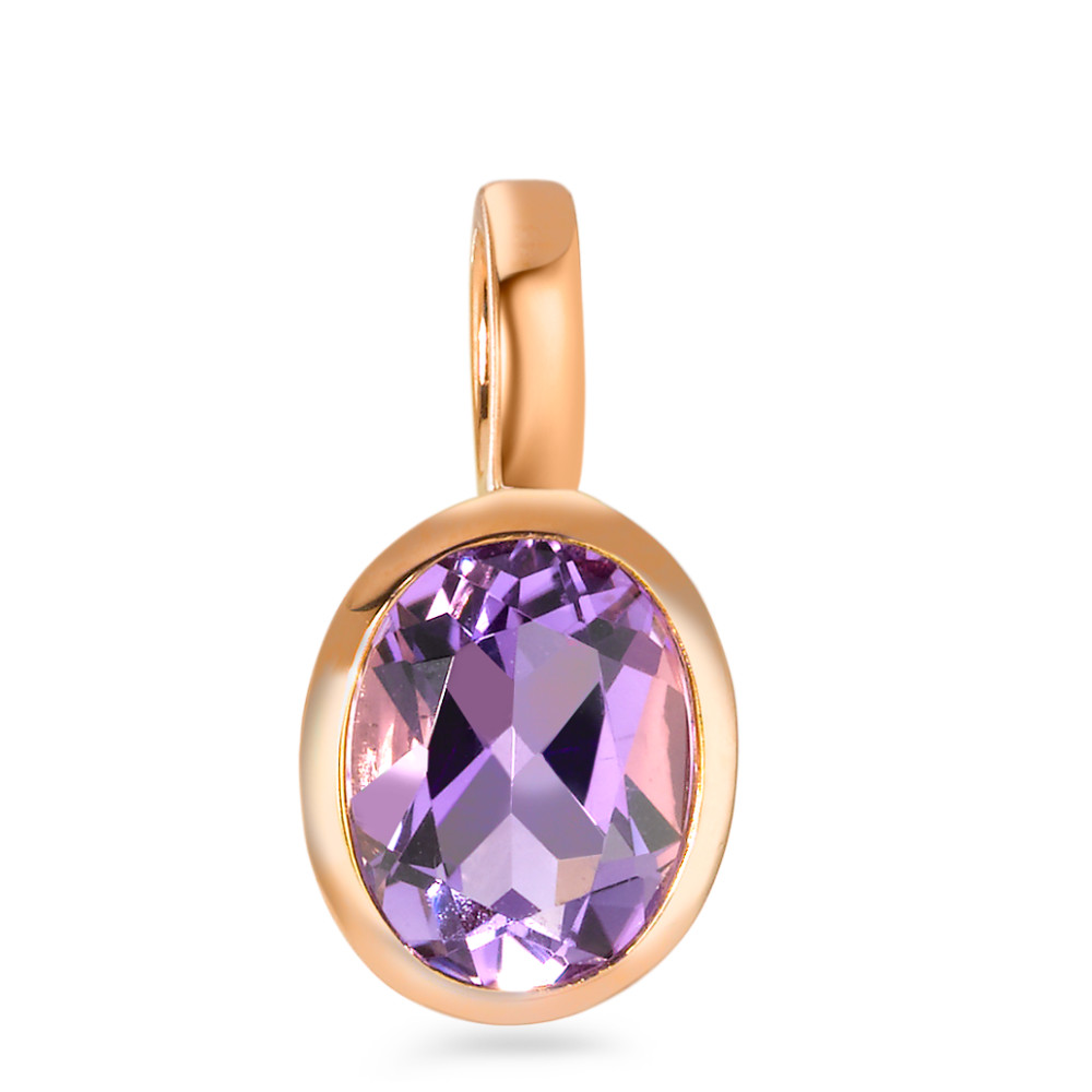 Pendentif or rose et améthyste-345623