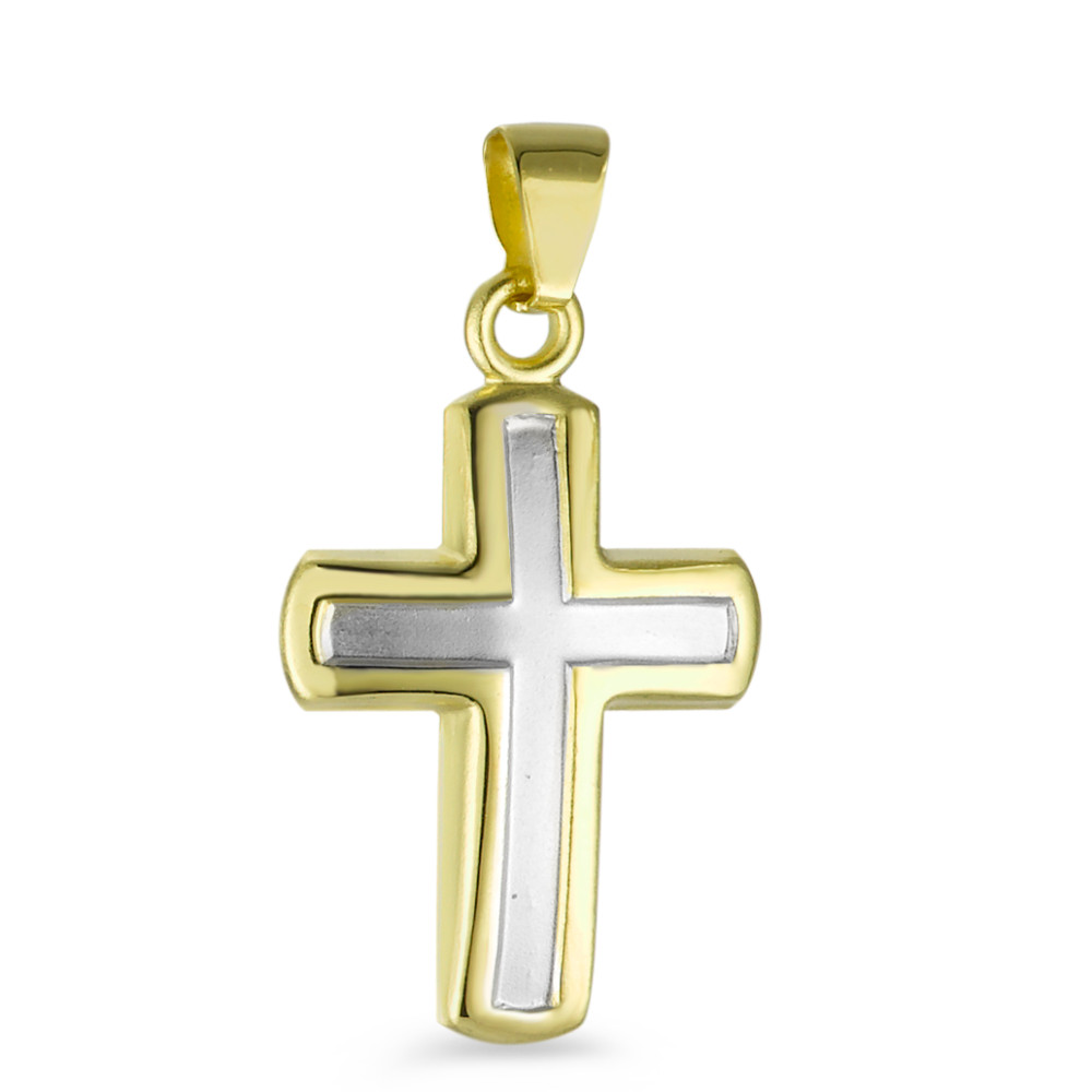 Pendentif or 375 bicolore-345674