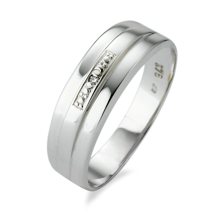 Bague en or gris avec diamant-348046