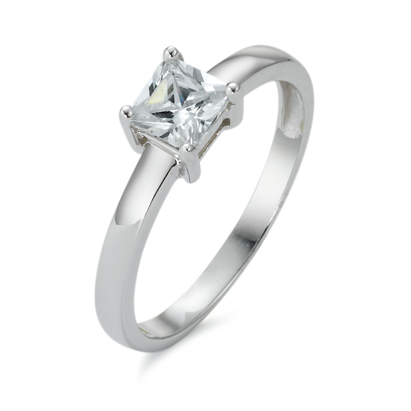 Bague or gris avec zirconia-348247