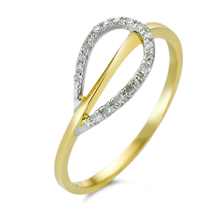Bague or jaune et gris-348255
