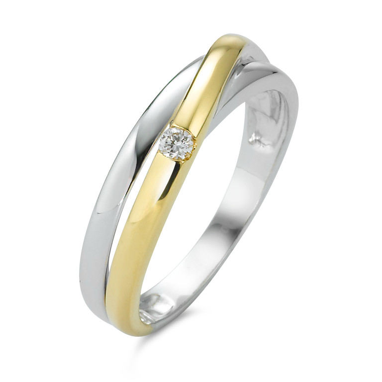 Bague or jaune et gris-348257