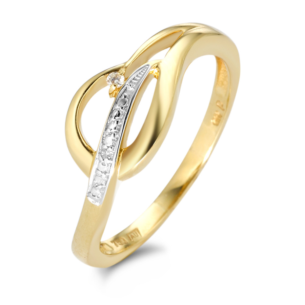 Bague or avec diamants-348304