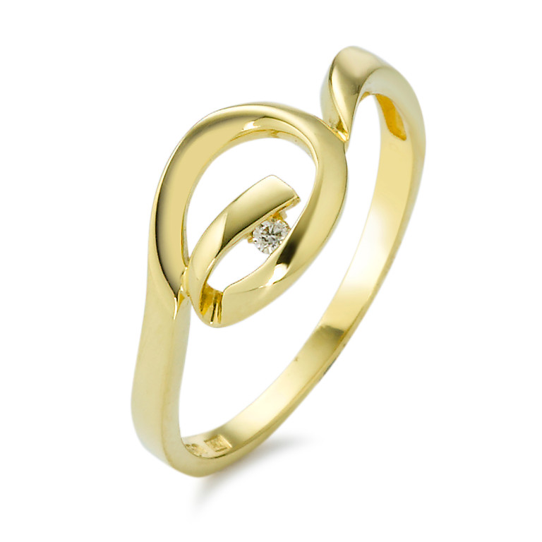 Bague or avec diamant-348305