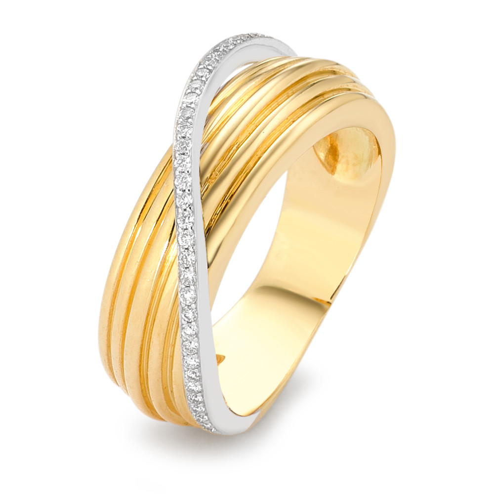 Bague or 750 et diamants-348461