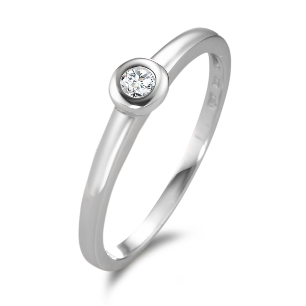 Bague or blanc 750 et diamant-348474