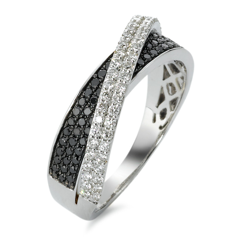 Bague or blanc 750 et diamants-348561