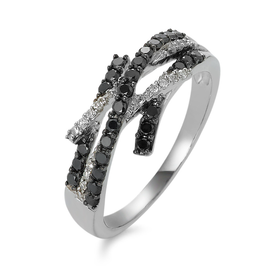 Bague or blanc 750 et diamants-348572
