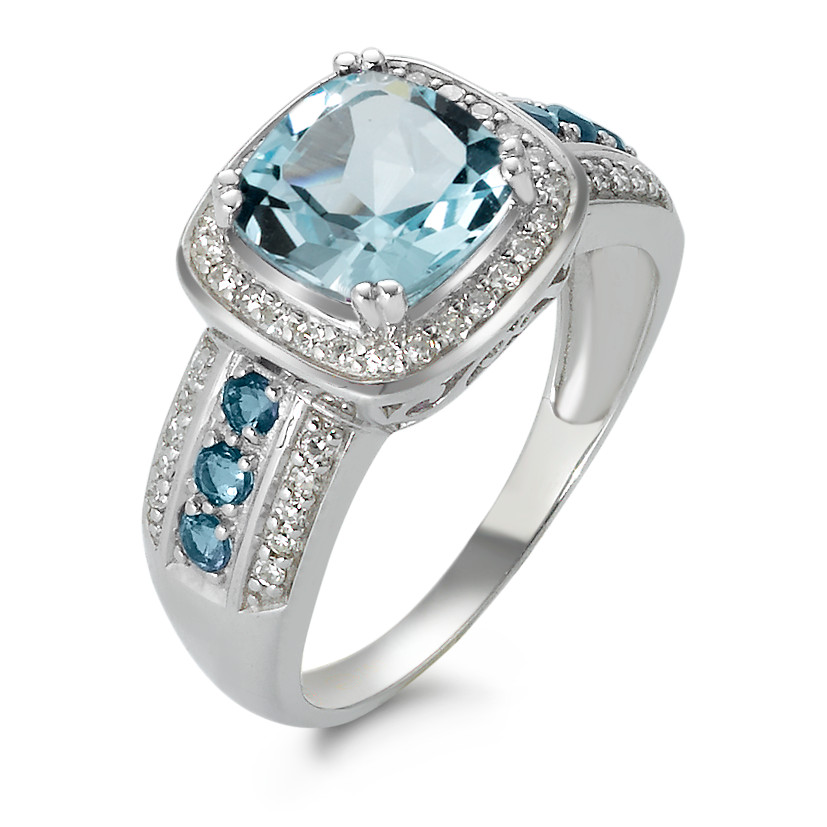 Bague 750 topazes + diamants-348575