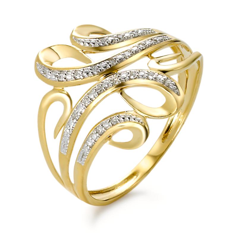 Bague or 375 et diamants-348580