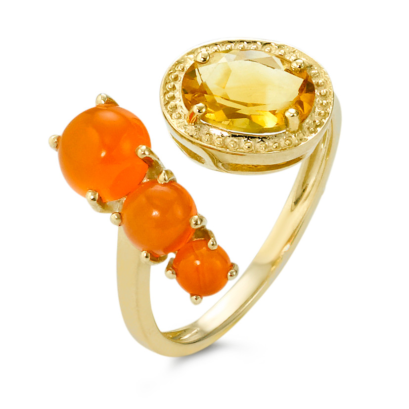 Bague or 375 citrine/cornaline-348637
