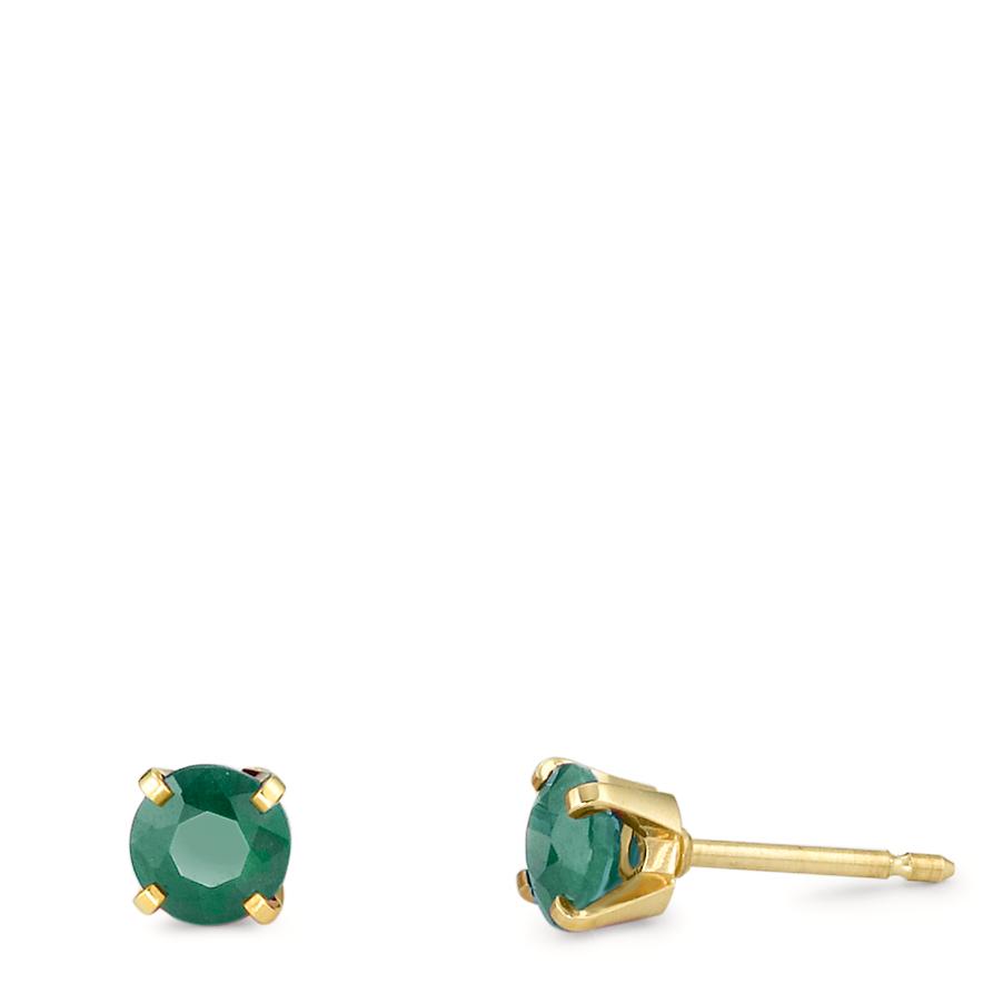 Boucles d'oreilles or émeraude-357254