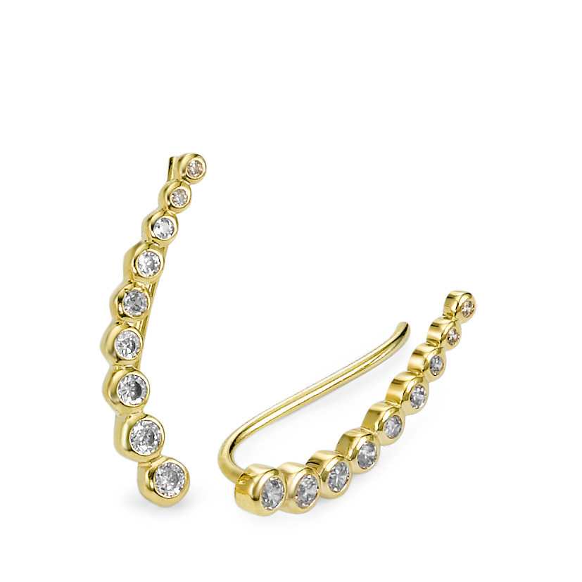 Ohrschmuck Bronze Zirkonia 20 x 3 mm-360047
