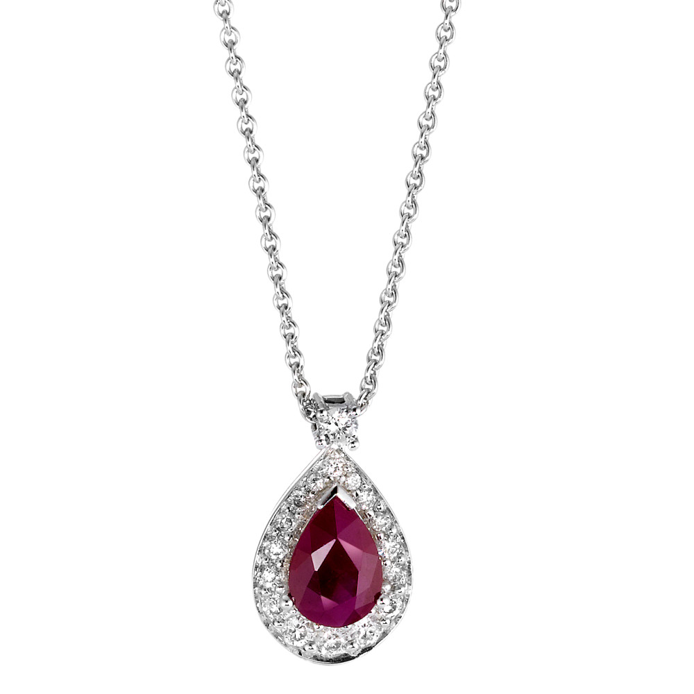 Collier 750 or blanc rubis-362108
