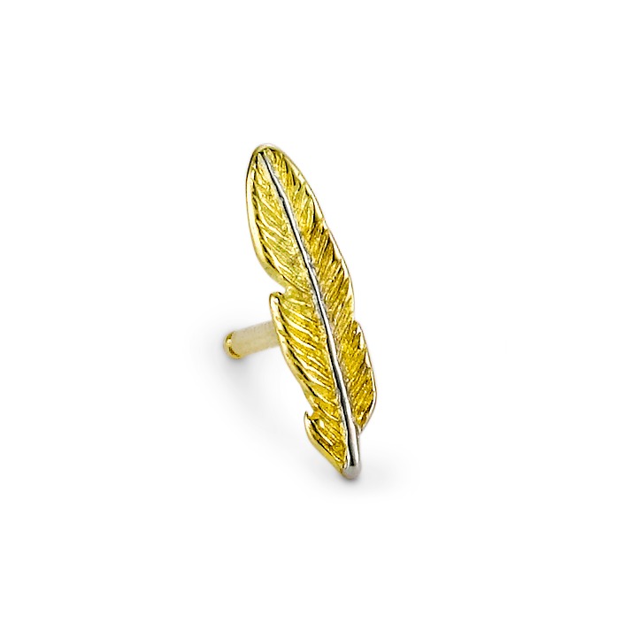 Clous d'oreille à l'unité Or jaune 9K Plume-504178