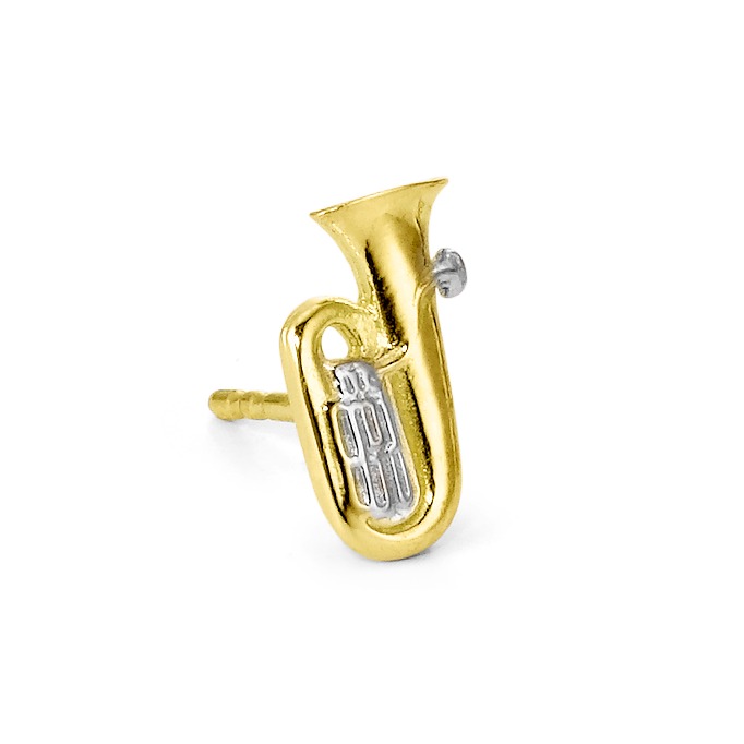Clous d'oreille à l'unité Or jaune 18K Musique-506611