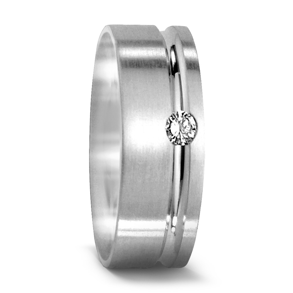 Alliance Or blanc 18K Diamant 0.09 ct, w-if-509105