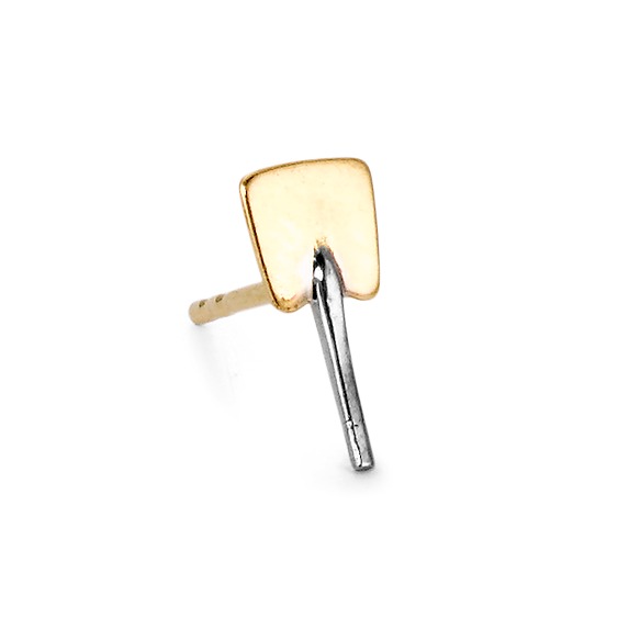 Clous d'oreille à l'unité Or jaune 18K Bardeau-516870