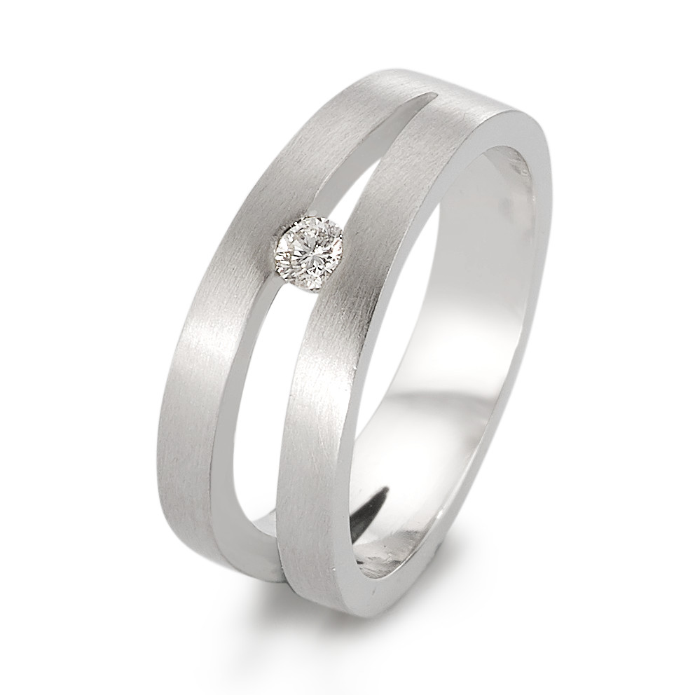 Bague Platine 950 Diamant 0.12 ct, w-si-520382