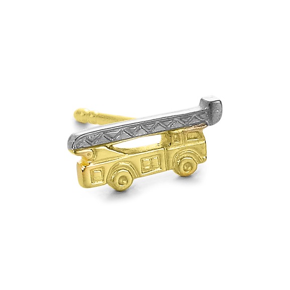 Clous d'oreille à l'unité Or jaune 18K Pompier-520932