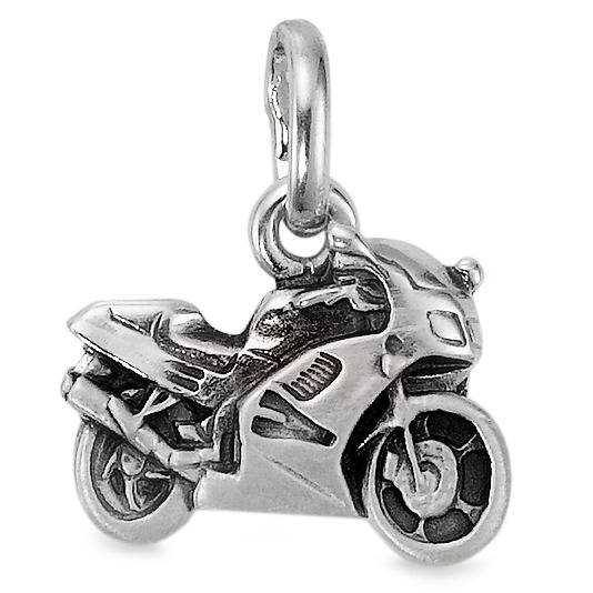 Pendentif Argent Patinée Moto-522945