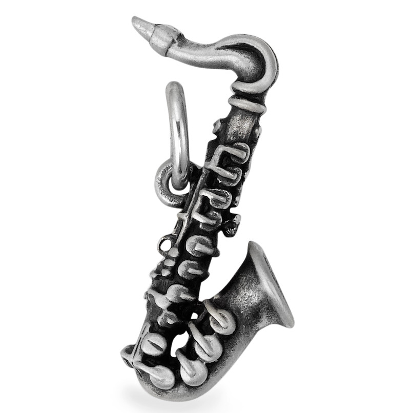 Pendentif Argent Patinée Saxophone-524504