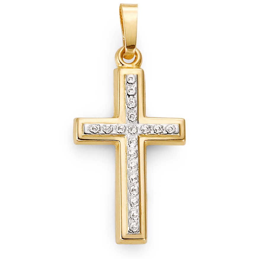 Anhänger 750/18 K Gelbgold Kreuz-525141