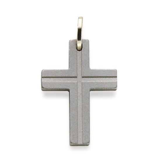 Pendentif Titane, Or blanc 18K-527226