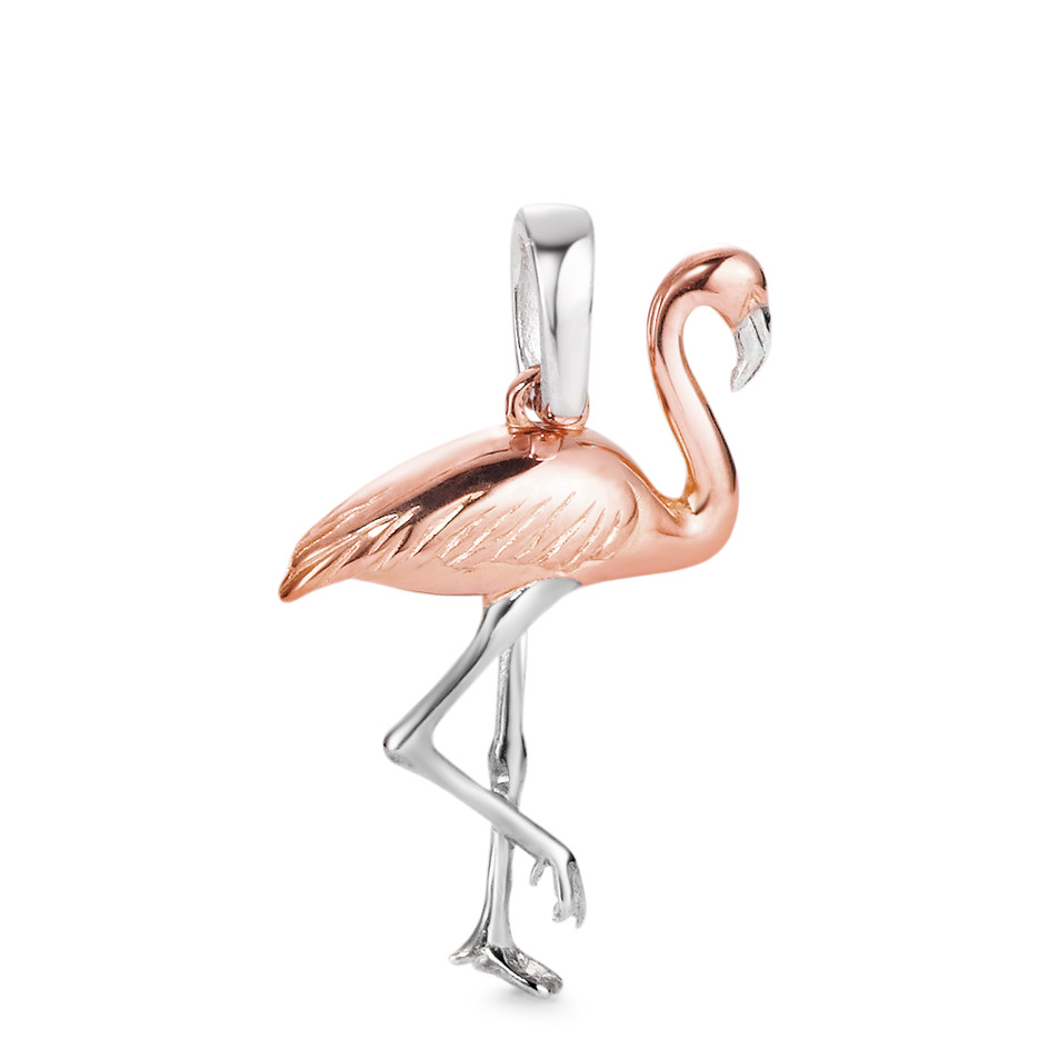 Pendentif Or rouge 18K, Or blanc 18K Flamant Rose-527276
