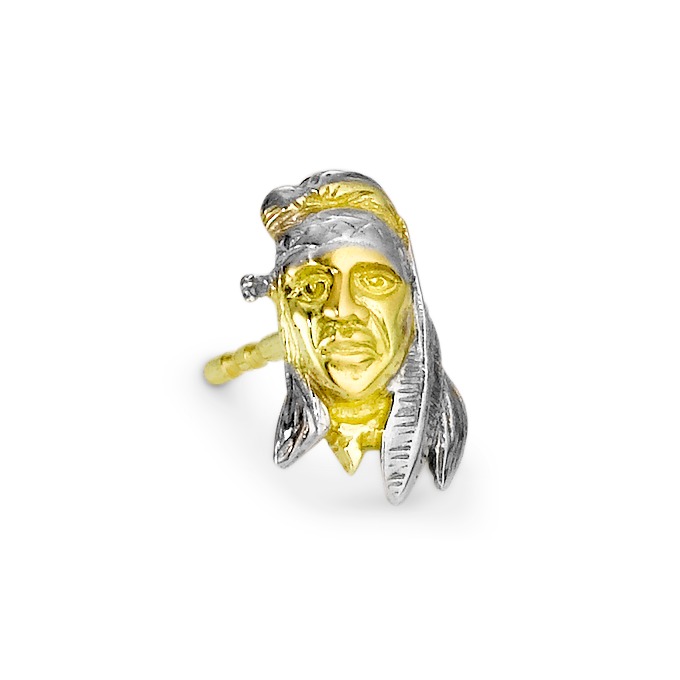 Clous d'oreille à l'unité Or jaune 18K Indien-529609