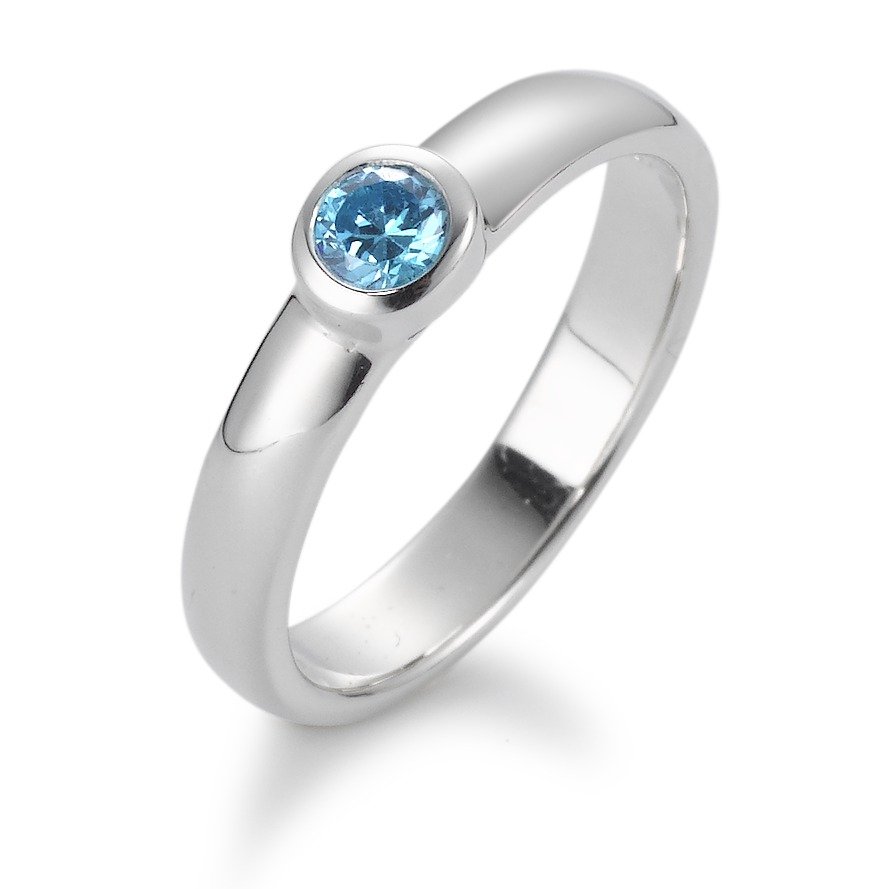 Fingerring Silber Zirkonia hellblau-531295