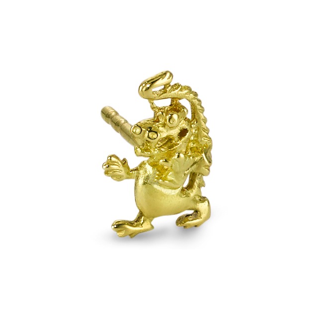 Clous d'oreille à l'unité Or jaune 18K Dragon-531307