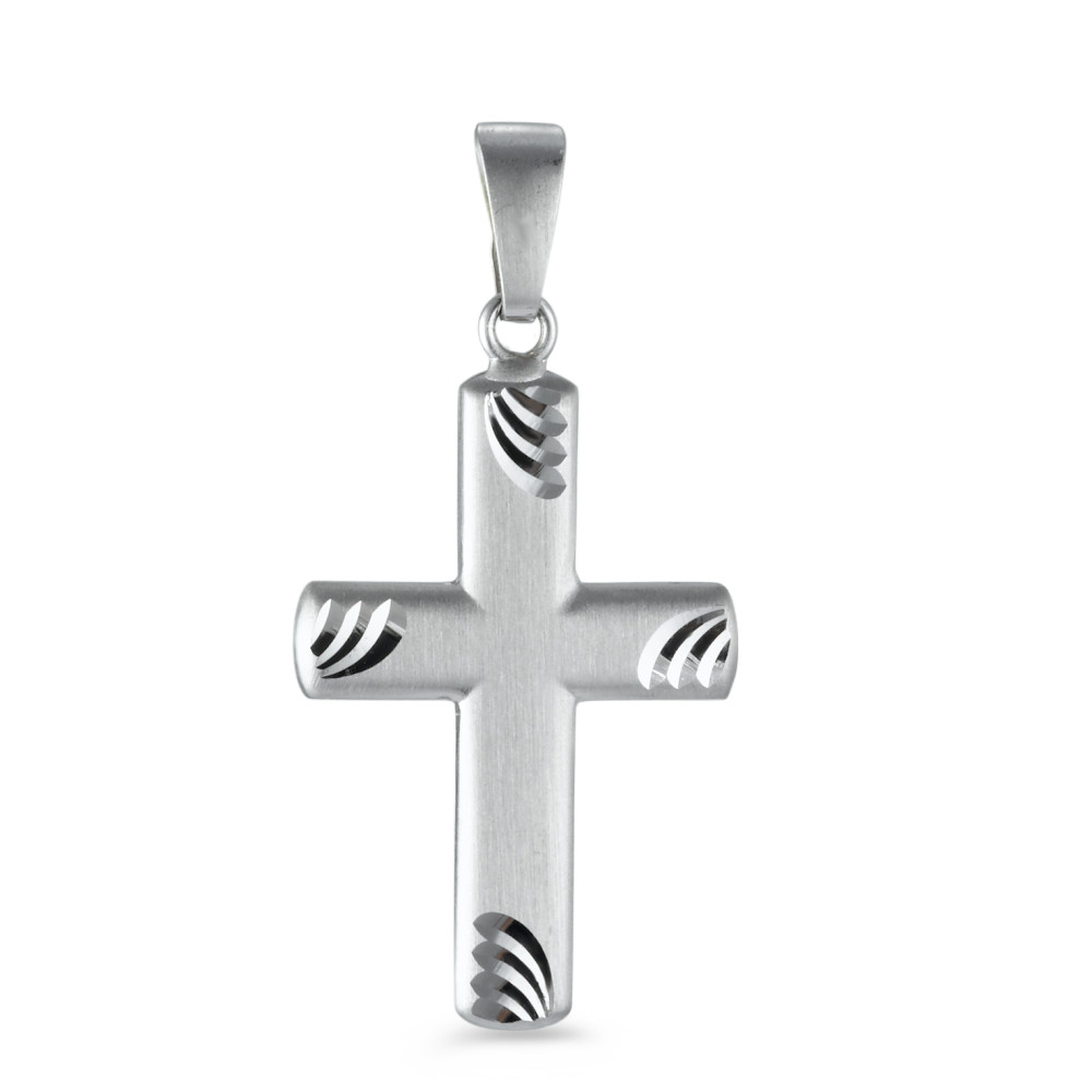 Pendentif Or blanc 18K Croix-531589