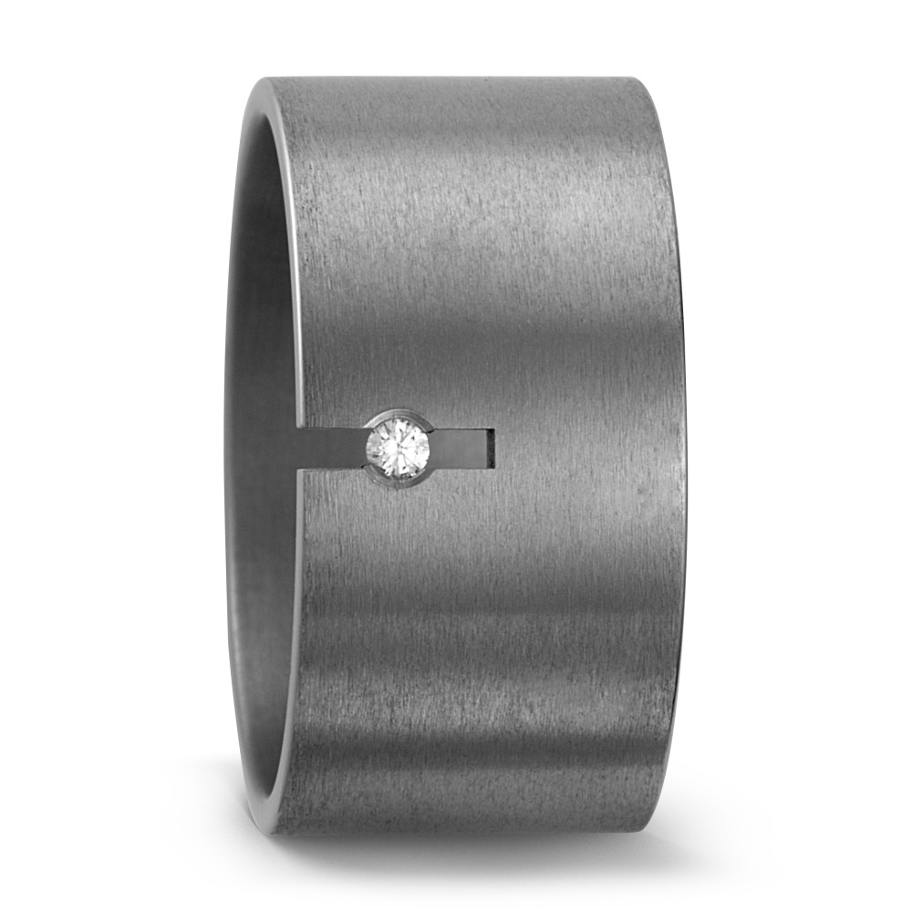 Bague Titane Diamant 0.02 ct, w-si-531884