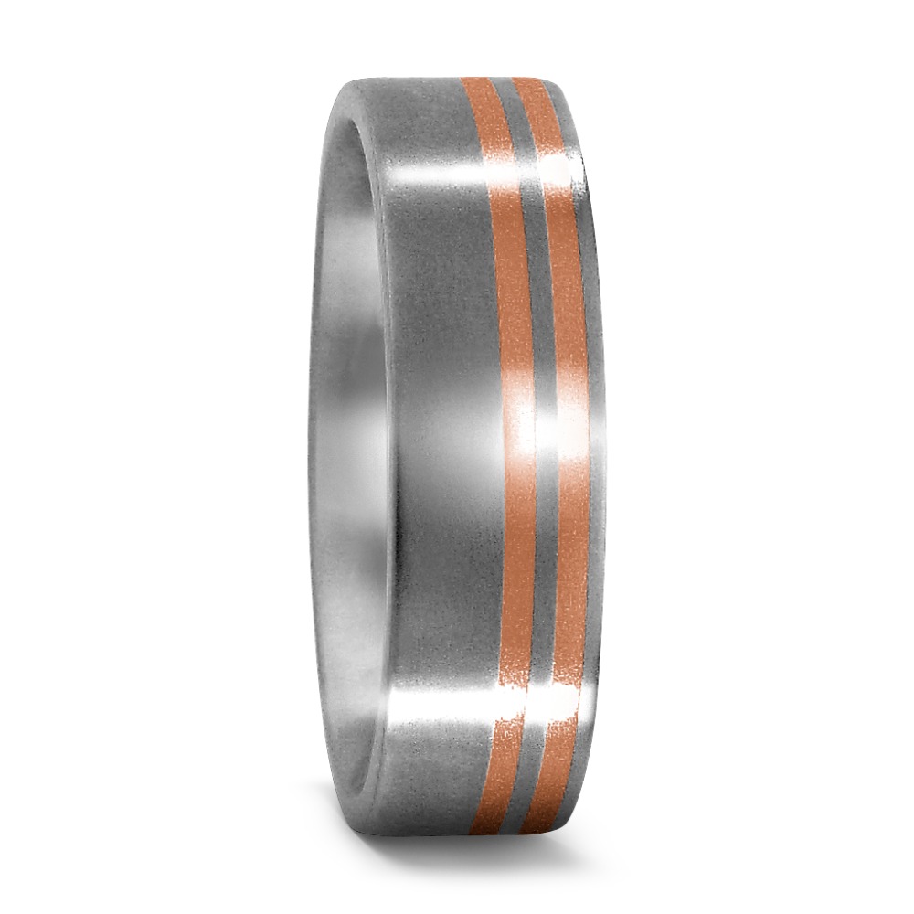 Bague Titane, Or rouge 18K-532126