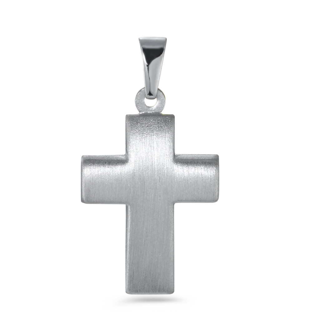 Pendentif Or blanc 18K Croix-532206
